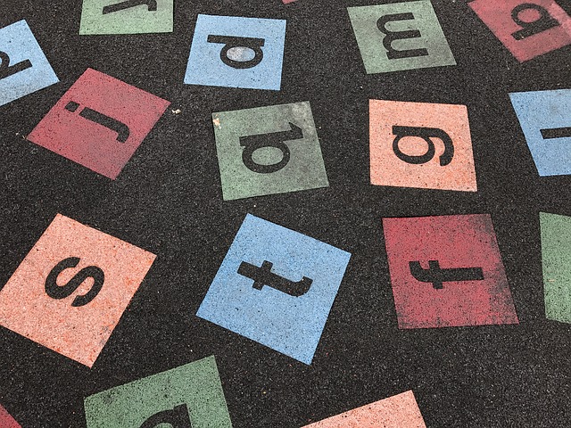 letters op de grond